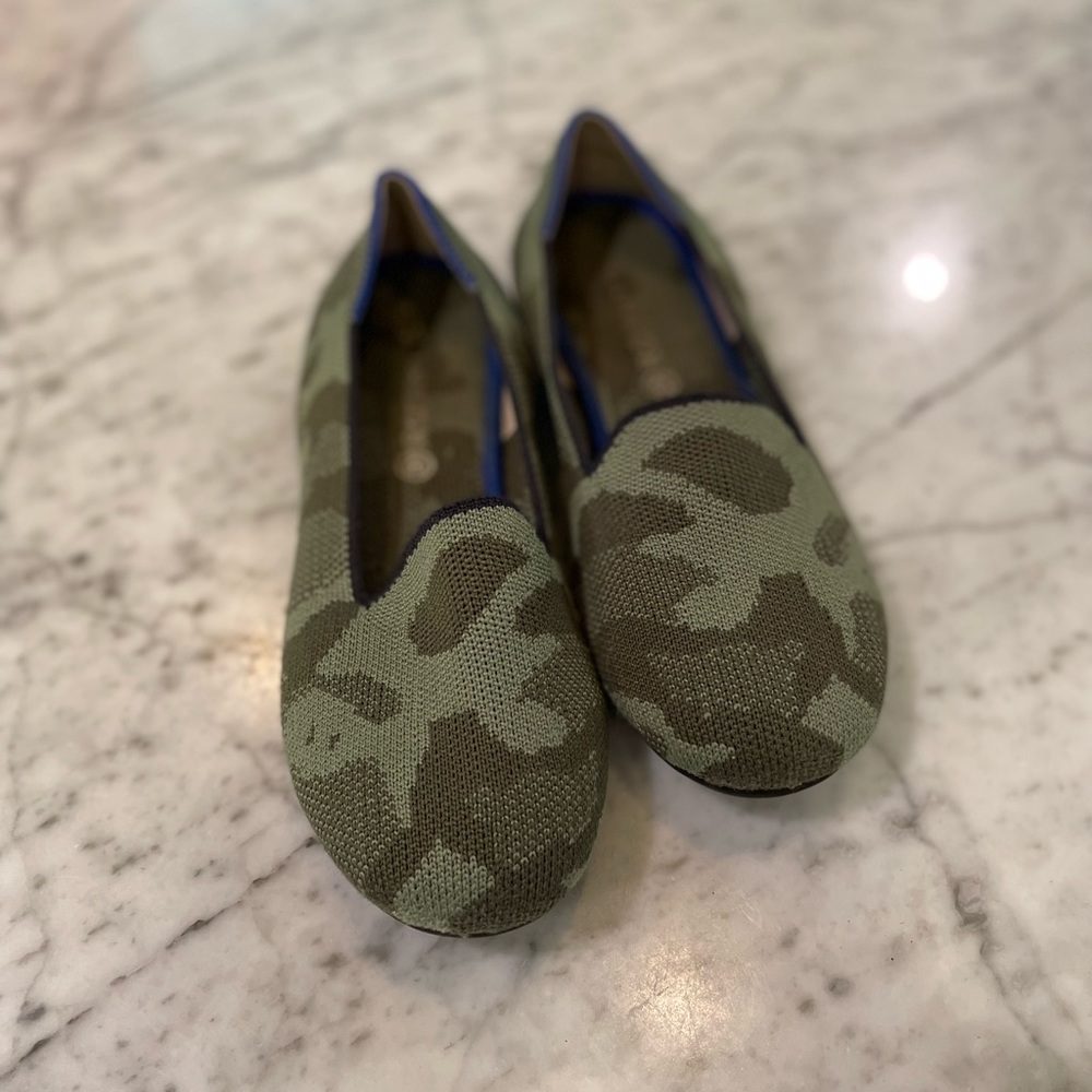 Rothy's Kids Camo Dress Shoes - Green and Brown
